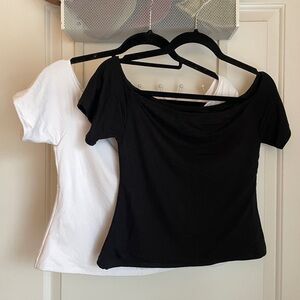 Klassy Network Off the Shoulder Brami bundle White XL black L